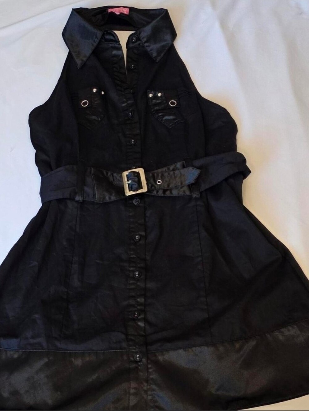 Mustard Seed Black Cotton Top - Style D1148